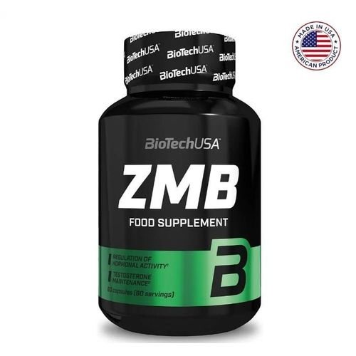 BioTechUSA ZMB Capsules | Optimiseur d'hormones | avec Zinc, Magnésium et Vitamine B6 | Soutien à la testostérone, 60 capsules