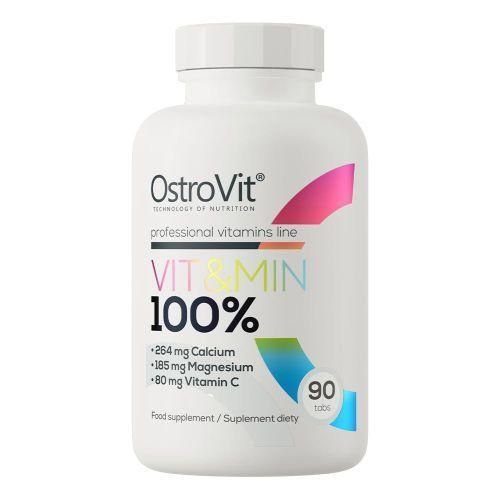 Vitamines et Minéraux Vit&Min 100% 90 Comprimés (45 Servings) OstroVit