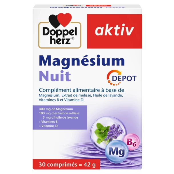 DOPPELHERZ AKTIV MAGNESIUM NUIT 30 COMPRIMES
