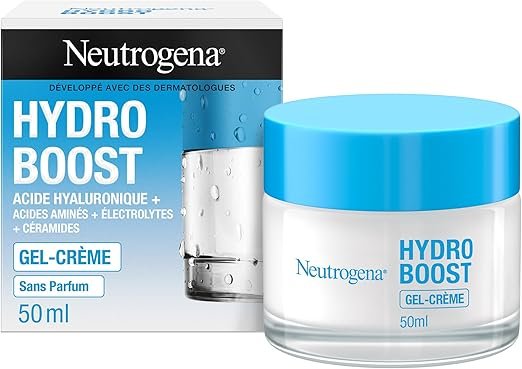 717TATnWn3L._AC_SX522_ Neutrogena – Gel-Crème Hydro Boost (pot de 50 ml) – Crème hydratante pour les peaux sensibles à l'acide hyaluronique et tréhalose botanique – Gel hydratant pour un teint frais et éclatant – Image 1