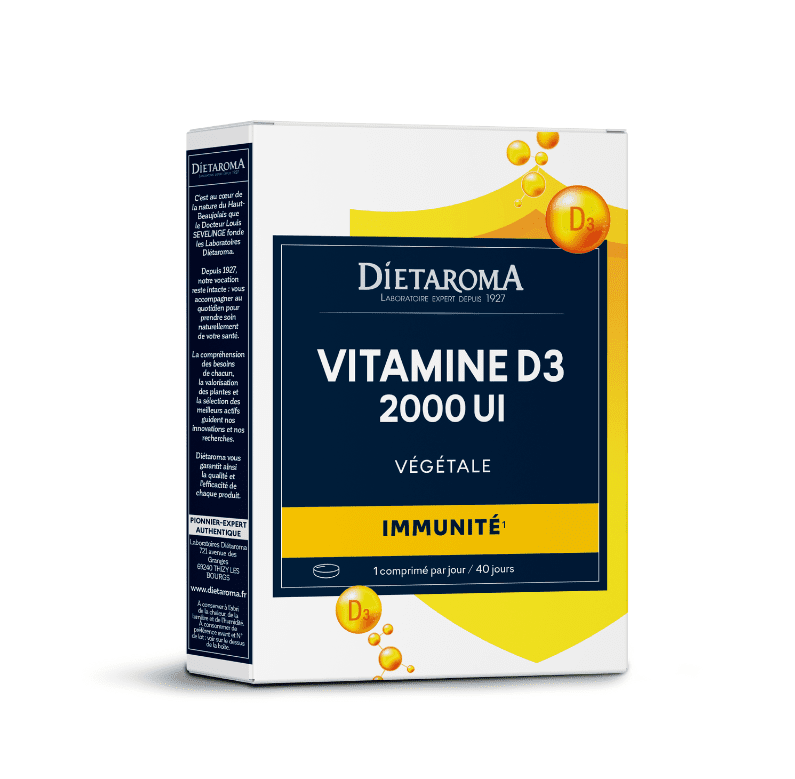 DJYYTJJY DIETAROMA Vitamine D3 végétale 40 comprimés – Image 1