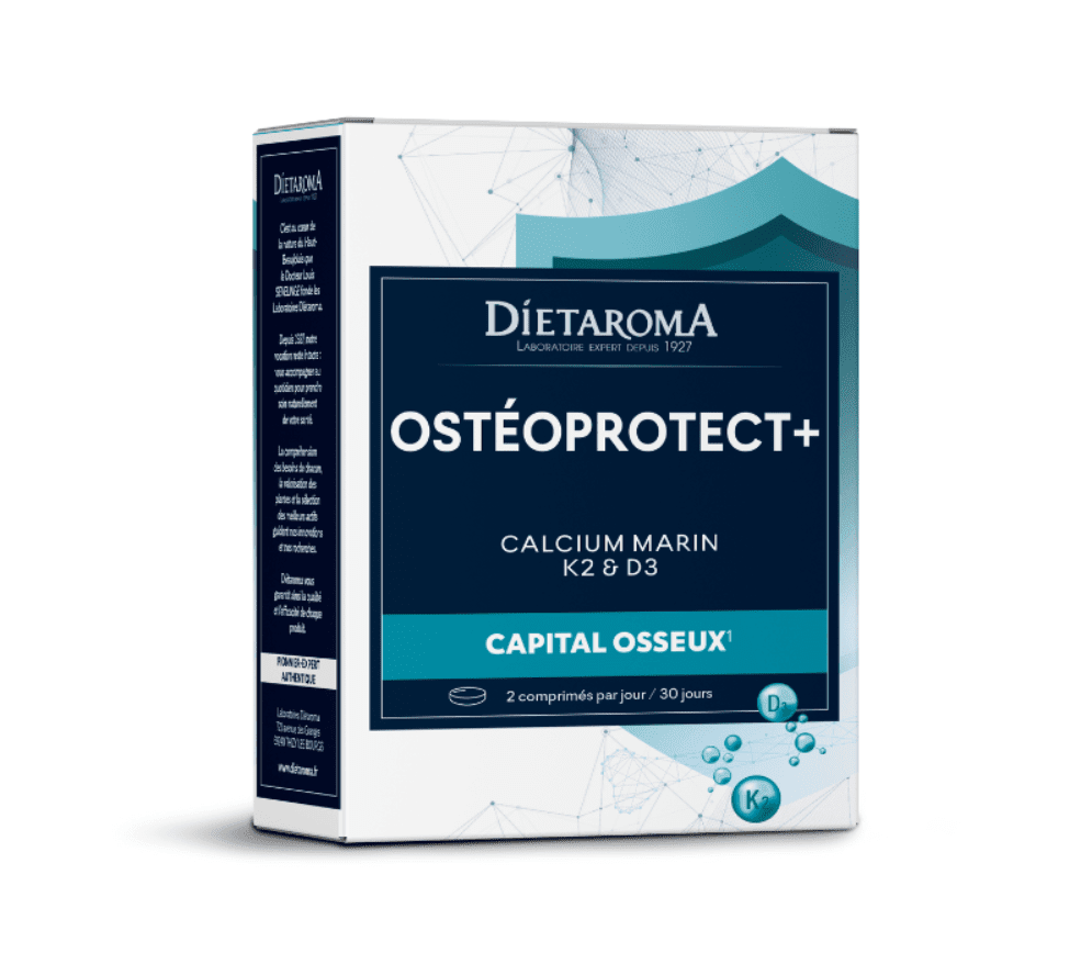 DIETAROMA Ostéoprotect+ Calcium Marin, vitamines K2 & D3 60 comprimés