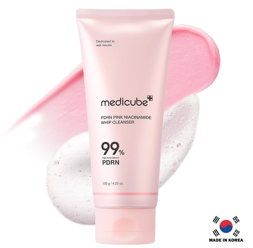 MEDICUBE MOUSSE NETTOYANTE ROSE AU PDRN ET À LA NIACINAMIDE 120G