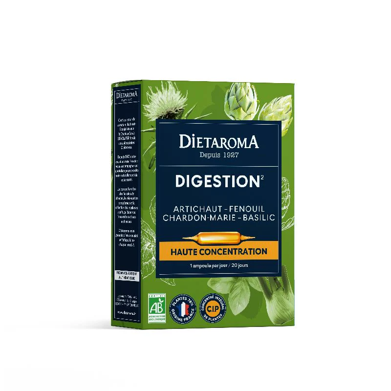 c-i-p-artichaut-fenouil-basilic-chardon-marie DIETAROMA DIGESTION 20 AMPOULES – Image 1
