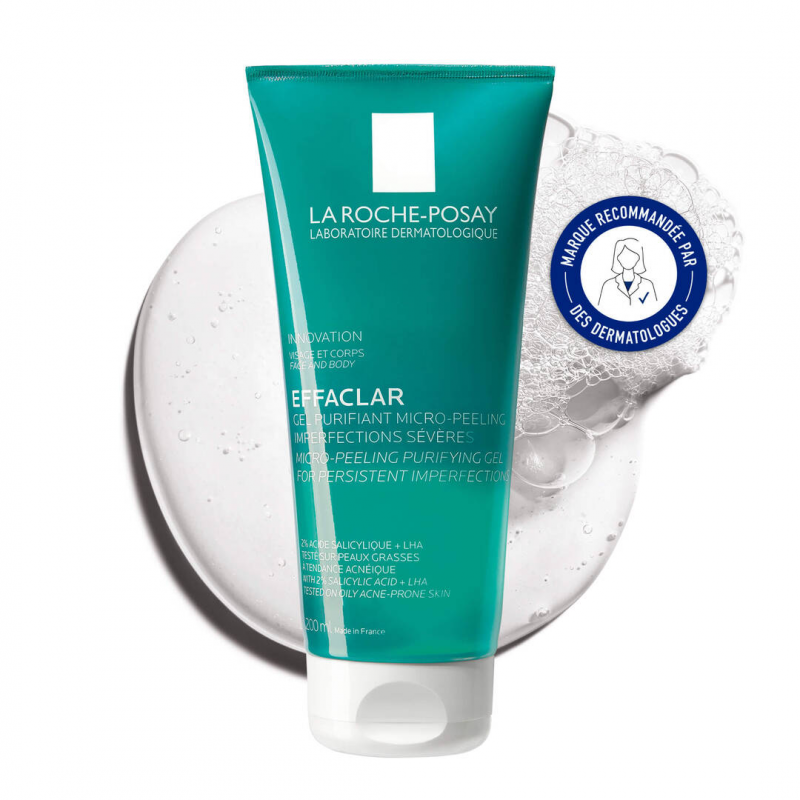 LA ROCHE POSAY GEL MICRO PEELING EFFACLAR 200 ML VISAGE ET CORPS LA ROCHE POSAY