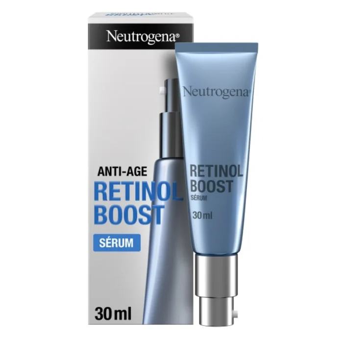 Neutrogena – Sérum Anti-Âge Retinol Boost (flacon-pompe de 30 ml) – Soin du visage pour combattre les signes visibles de l'âge – Sérum au rétinol pour tous types de peau