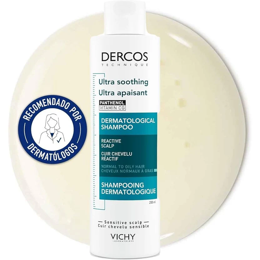 Vichy Dercos thenique ultra apaisant shampooing dermatologique cheveux normaux a gras 200ml