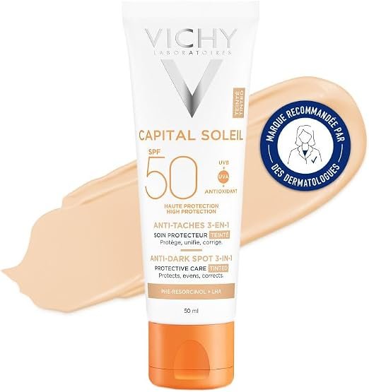 VICHY IDEAL SOLEIL CREME ANTI-TACHE 3EN1 TEINTE SPF50+ 50ML