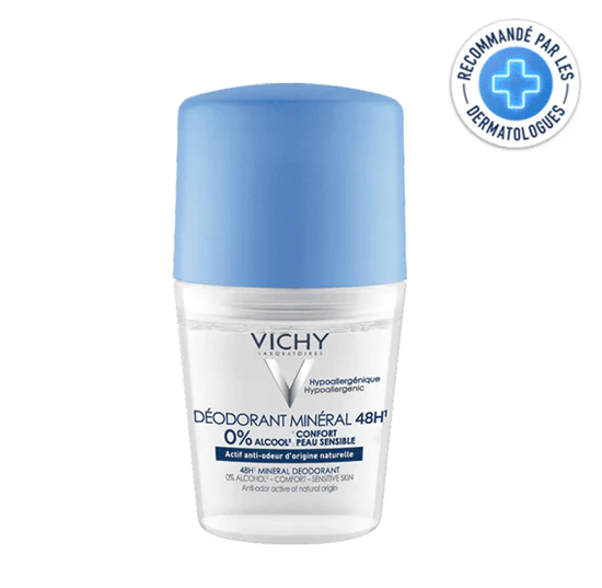 VICHY3E_1 VICHY DEODORANT MINÉRAL ROLL-ON 48H PEAUX SENSIBLES 50ML – Image 1