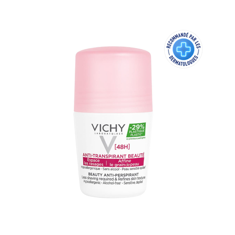 vichy-deodorant-anti-transpirant-48h-roll-on-50ml VICHY DEODORANT ECLAIRCISSANT ANTI-TRANSPIRANT 48H 50ML – Image 1