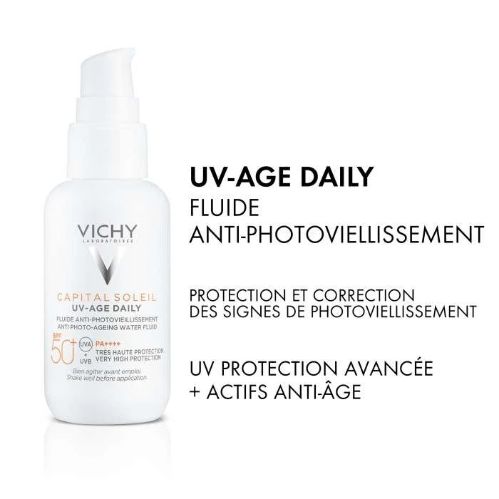 VICHY CAPITAL SOLEIL FLUIDE SOLAIRE VISAGE UV AGE DAILY SPF50+