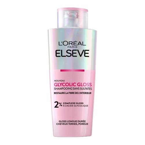 L'Oréal Paris Elseve Glycolic Gloss Cheveux Elseve Shampoing sans sulfate,200 ml