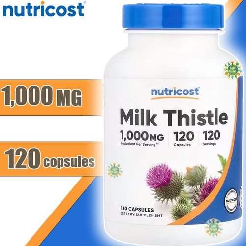Nutricost Milk Thistle (Chardon Marie) 1,000mg Equivalent, 120 Capsules