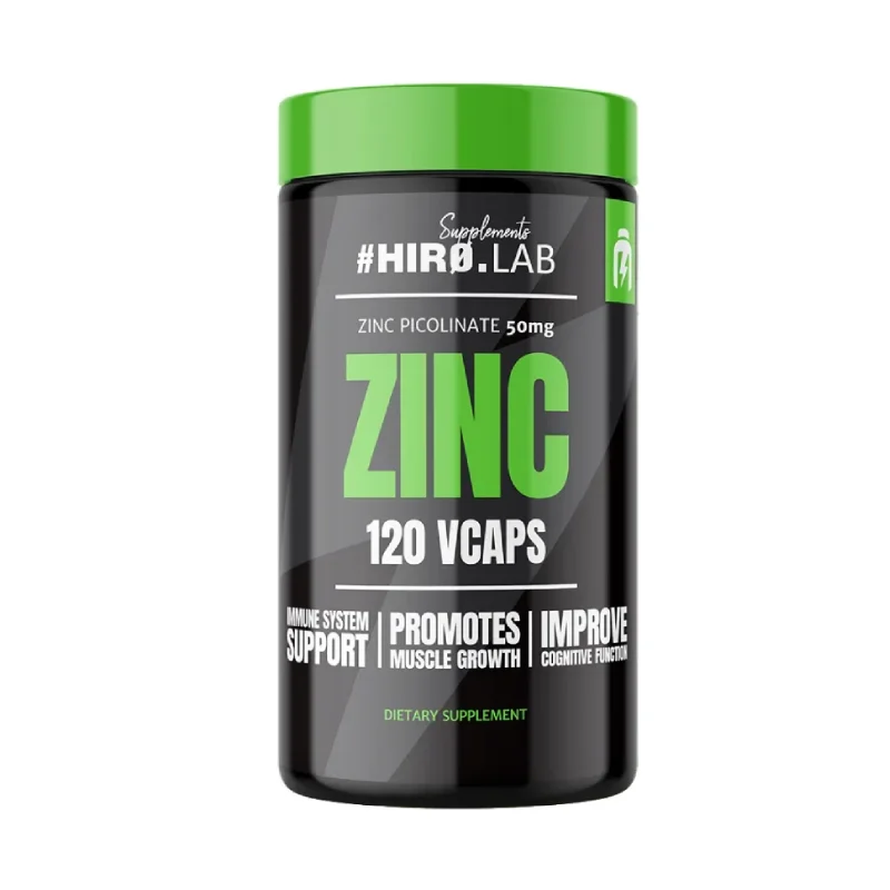 HIROLAB Supplements Zinc Picolinate 50mg 120 Veg Capsules (120 Servings)